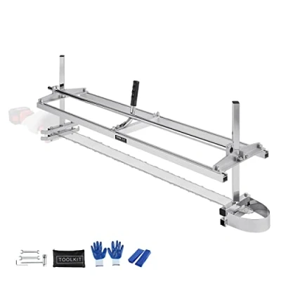 Image of VEVOR Chainsaw Mill, Portable Sawmill 14&quot; 48&quot; Guide Bar, Galvanized Steel Planking Mill with 0.2&quot; 11.81&quot; Cutting Thickness, Wood Lumber Cross Saw for Builders and Woodworkers
