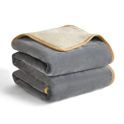 Image of Lesure Waterproof Dog Blanket Washable 120x100cm Fleece For Large Dogs and Pets,Pet Throw Protects Bed Sofa with Soft Plush, Grey