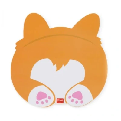 Image of LEGAMI Mousepad, Mouse Mat with Dust and Anti Glare PVC Surface, Non Slip Rubber Base, Corgi Motif, 8.8 x 9.2 Inch