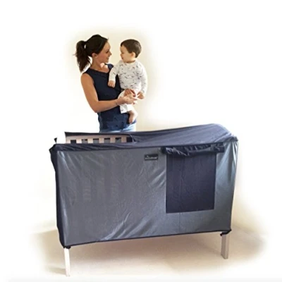 Image of SnoozeShade for Cots Blackout Cot Canopy and Cover (That Have a 120cm x 60cm Mattress) Air Permeable mesh Cat Mosquito Net