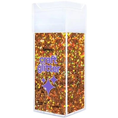 Image of Glitter for Craft Shaker Copper Holographic Resin Tumblers Cards Christmas Jewellery Candle Super Chunky Nail Face Cosmetic 110g / 3.9oz