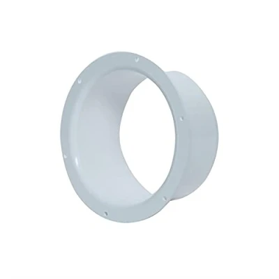 Image of 125mm / 5 Inch Straight Duct Connector Wall Flange Round PVC Ducting Ventilation Pipe, Hose, Tube