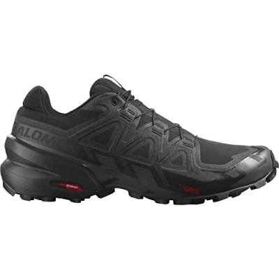 Image of Salomon Speedcross 6 WIDE Hiking shoes, Men&#039;s, Size: 12, Black/phantom Synthetics/textile