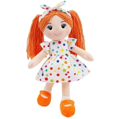 Image of Lullaberry 35cm Snuggle Cutie Bella Soft Cuddly Plush Doll Gift for Girls Huggable Rag Orange