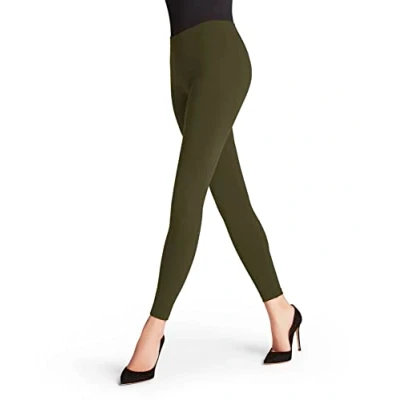 Image of FALKE Women&#039;s Seamless W LE Opaque Plain 1 Pair Leggings, Green (Artichoke 7436), L 44 46