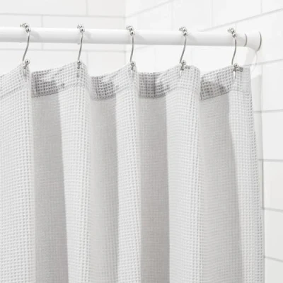 Image of Amazon Basics Shower Curtain Tension Rod, Extendable 137 to 229 cm, White