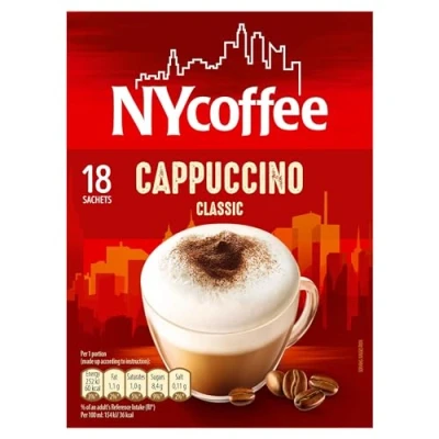 Image of NY Cappuccino Instant Coffee 18 Pack