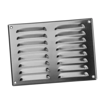 Image of EUROPLAST 260x190mm / 10x7&quot; inch Aluminium Air Vent Grille Cover with Insect Mesh Metal Ventilation