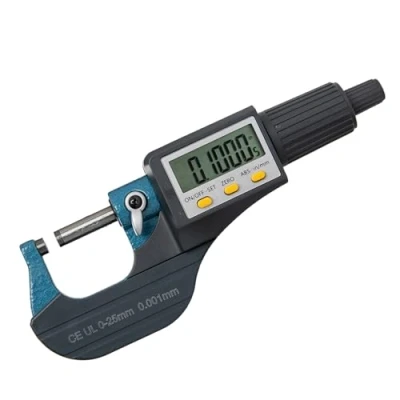 Image of Beslands Digital Micrometer 0 1&quot; / 25mm Electronic Display Gauge Resolution 0.00005&quot; 0.001mm Thickness Measuring Inch/Metric Diameter Caliper