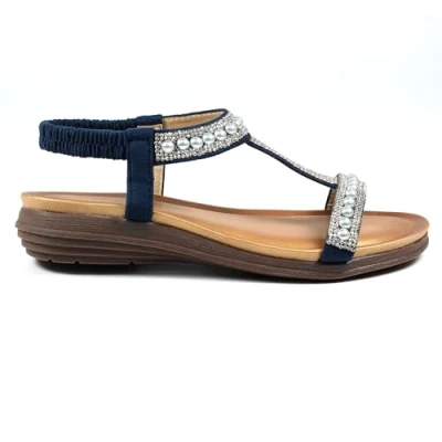 Image of Lunar Womens Tancy Pearl Sandal 8 UK Blue