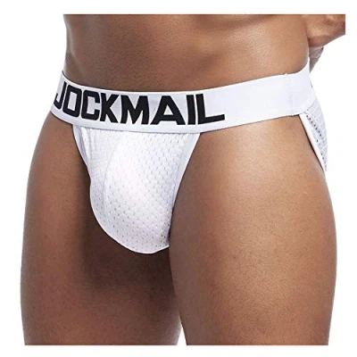 Image of Sexy Mens Underwear Briefs Mesh Bikinis Comfortable Shorts Male Panties (XL, White)