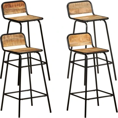 Image of vidaXL Bar Chairs 4 pcs Solid Mango Wood