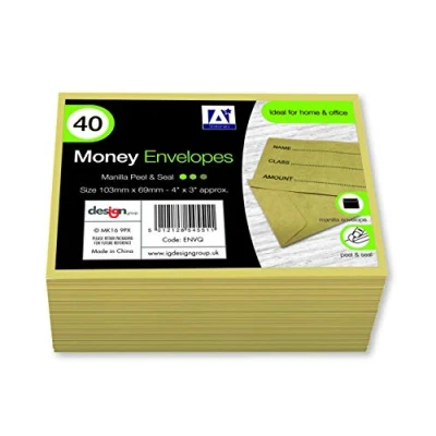 Image of Anker Commercial Money Envelopes with Peel and Seal Closure 103Mm X 69Mm Manilla 40/Pack