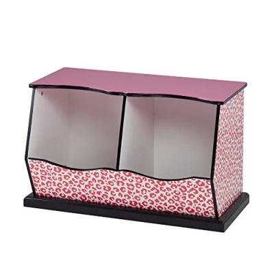 Image of Teamson Kids Children Pink Wooden Storage Drawers Toy Box TD 12473P