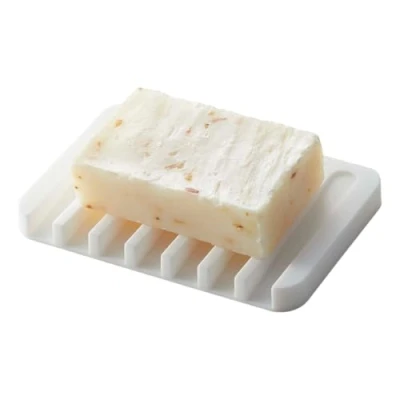 Image of Yamazaki Soap Tray, Silicone, White, One Size