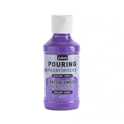 Image of PEBEO Pouring Experiences Ready to Use Premixed Acrylic Paint Ideal for Fluid Art, Light Purple, 118 ml