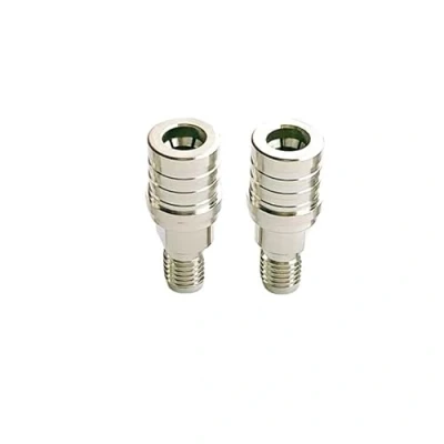 Image of Biltion 2Pcs SMA Female Jack To QMA Male Plug Straight Connector Adapter RF Coaxial New Brass Nickel Plated Free