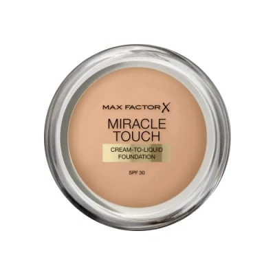 Image of Max Factor Miracle Touch Foundation, New and Improved Formula, SPF 30 Hyaluronic Acid, 60 Sand