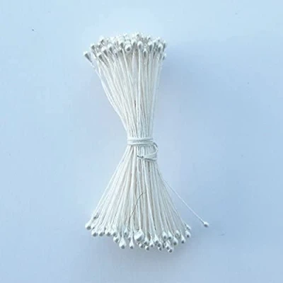 Image of Art of cake® Flower Stamens Round Pearl, Medium Heads (1.5mm) 144pcs / Bunch Pearl White Colour 1.5mm