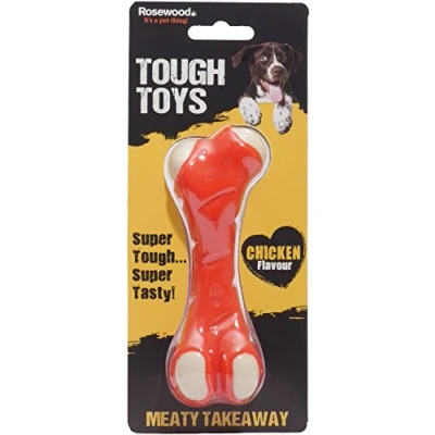 Image of Rosewood Meaty Chicken Takeaway Bone Tough Dog Toy, Small