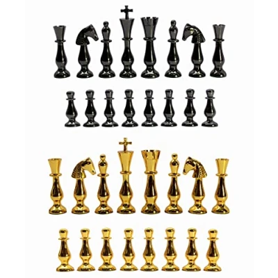 Image of StonKraft Collector Edition Brass Chess Pieces Pawns Chessmen Coins Figurine (3.5&quot; Classic)