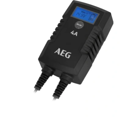 Image of AEG Automotive 10616 Microprocessor Charger for Car Battery LD 4.0, 4 Amp 6/12 V, 7 HF Charging Levels, Auto Start Function, Comfort Connection