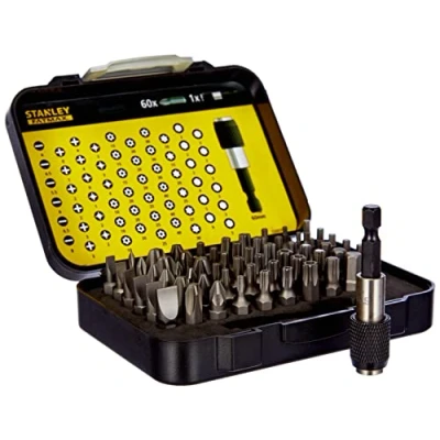 Image of Stanley 1 13 902 Bit Set, 1/4 Drive, 61 Pieces