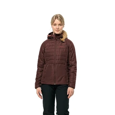 Image of Jack Wolfskin Women&#039;s Lapawa Ins Hoody W Jacket, Dark Maroon, XL