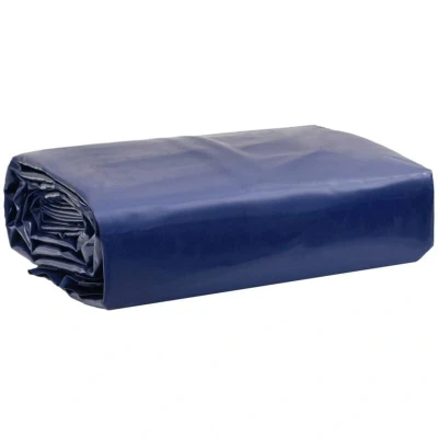 Image of vidaXL Heavy Duty Blue Canvas Tarpaulin 2x3m with PVC Coating Tear, Water, UV, Mould Resistant for Garden, Trailers, Outdoor Storage