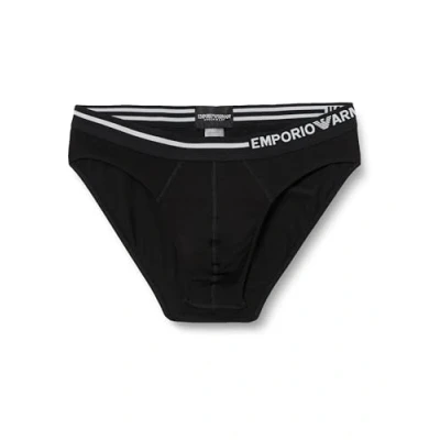 Image of Emporio Armani Men&#039;s Brief Side Logo Boxer, Black, M