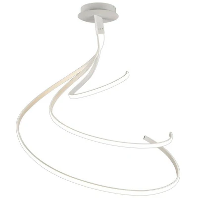 Image of Nur Blanco XL Semi Flush 80W LED 4000K, 6200lm, Dimmable, White / Frosted Acrylic, 3yrs Warranty
