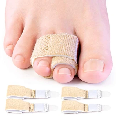 Image of Bukihome Toe Bandage for Separating Curled Toes, Protecting Curved Toes and Hammertoes, Overlapping Protector(4Packs)