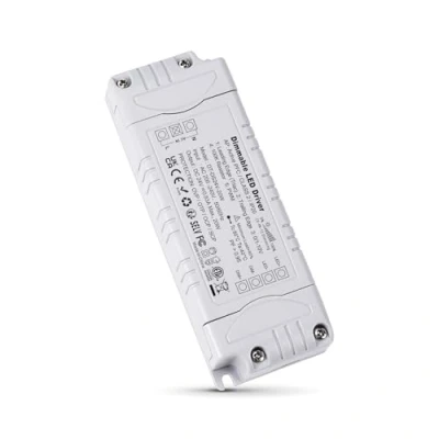 Image of REYLAX LED Driver Dimmable 24V 20W 830mA, Triac &amp; 0 10V&amp;1 10V PWM 100k Resistor, AC 240V to DC Transformer, Constant Voltage Thin Power Supply, Low Transformers for Lights