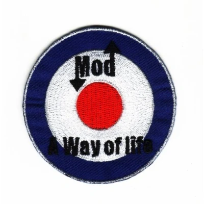 Image of Mod Way of Life Roundel Sew on Iron Embroider Patch Northern Soul Badge