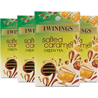 Image of Twinings Salted Caramel Green Tea, 80 Envelopes (Multipack of 4 x 20 Envelopes)