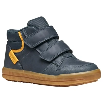 Image of Geox Arzach BOY Hightop trainers for kids, Size: 7K, Navy/dark yellow shoes