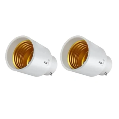 Image of LumenEco Light Bulb Adaptor, Lamp Converter Holder (Bayonet to Edison Screw) 2 Pack