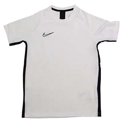 Image of Nike Kid&#039;s Dri FIT Academy Short Sleeve Football Top, White/Black/Black, S