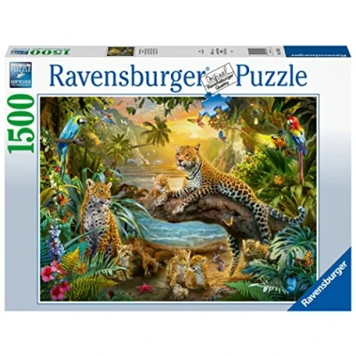 Image of Ravensburger Leopards in the Jungle 1500 Piece Jigsaw Puzzles for Adults and Kids Age 12 Years Up Wild Animals