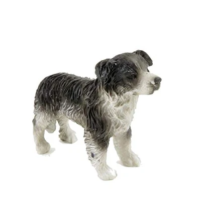 Image of Melody Jane Dolls House Border Collie Standing Working Sheep Dog Pet Miniature Accessory