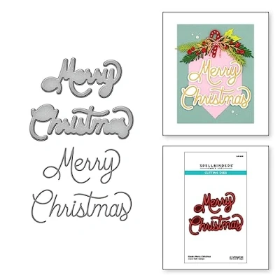 Image of Spellbinders Classic Merry Christmas Etched Dies from The Collection