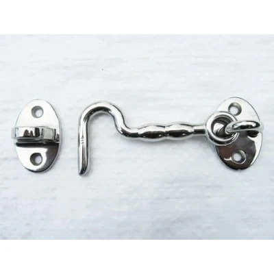 Image of Cabin Door Latch Hook Eye 3&quot; 76MM (Stainless Steel Gate Catch Lock Shed)