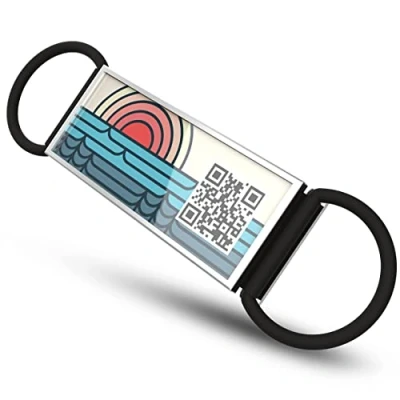 Image of DISONTAG QR Code Slide on Dog ID Tags Personalized Free Online Pet Profile Large Picture Display Modifiable Privacy Control No APP Required(23 * 58mm)