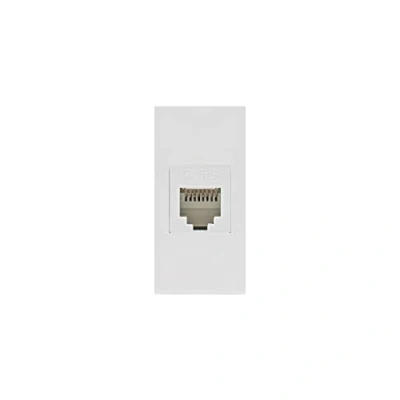 Image of Maclean MCE725W LAN Socket CAT.6 Universal Network Modular Wall Flush Mount (LAN Socket, White)