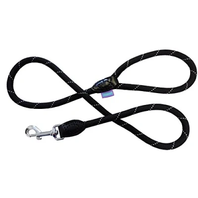 Image of Dog &amp; Co Mountain Rope Trigger Lead, 1.2 x 120 cm, Black