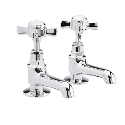 Image of Traditional Crosshead Basin Taps Chrome