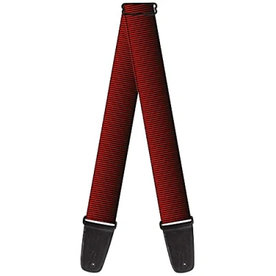 Image of Buckle Down GS W32205 Guitar Strap Vertical Stripes Transition Black Red 2 Inches Wide