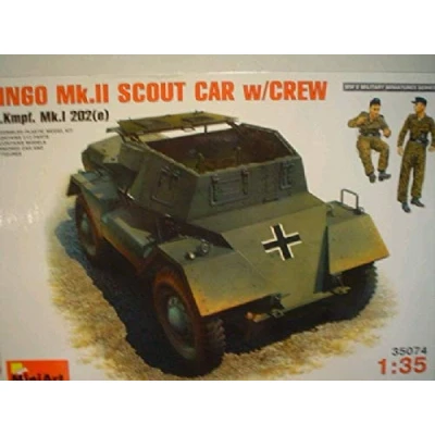 Image of Miniart 1:35 Scale Dingo Mk II Pz.Kpfw.Mk I 202(e) w/Crew Plastic Model Kit