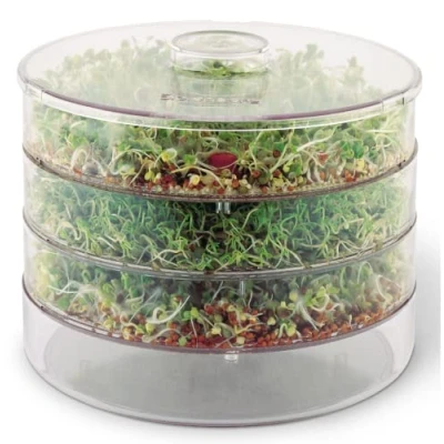 Image of Rapunzel BioSnacky Large Germinator 3 tiers Consistent Supply of Sprouts Dishwasher Safe Approx. 20.5x15cm