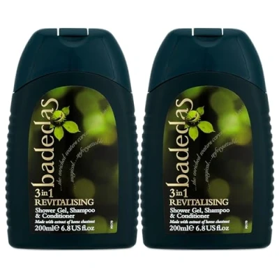 Image of Badedas 3 in 1 Revitalizing Shower Gel Shampoo and Conditioner Made with Extract of Horse Chestnut the Distinctive Fragrance 200 ml Pack 2